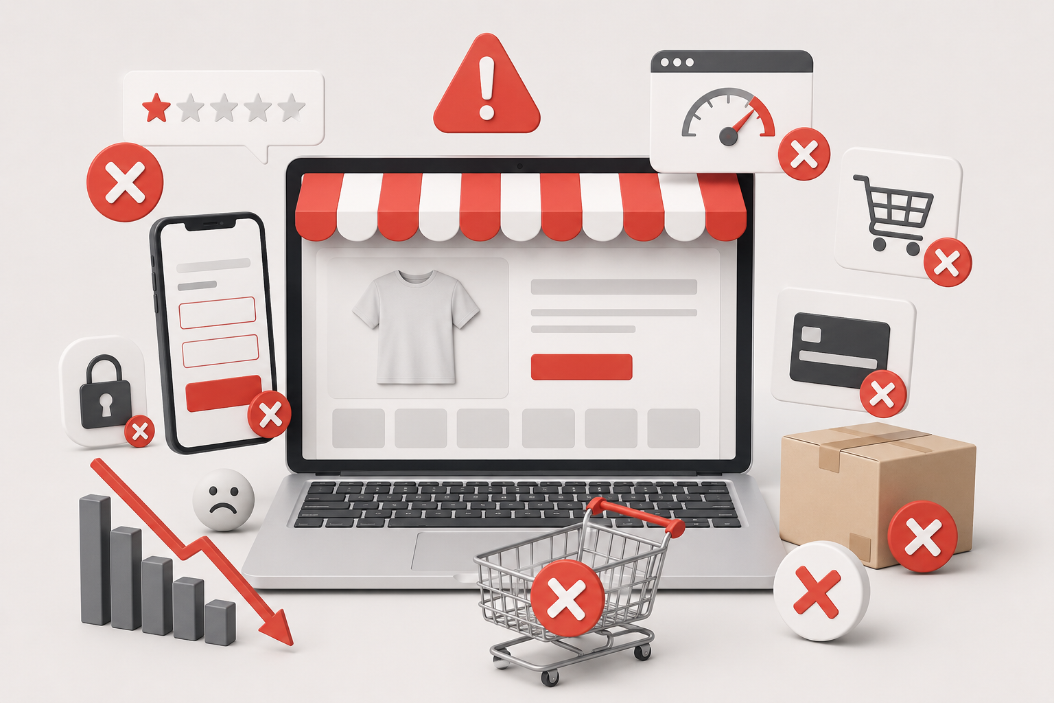 10 nejčastějších chyb na e-shopu, které vás stojí zákazníky (a děláte je také?)